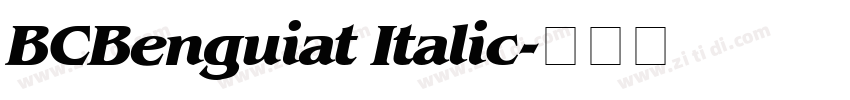 BCBenguiat Italic字体转换